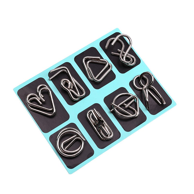 Nine Series Unlink Unlock Smart Buckle 8-Piece Metal 8-Piece Casual Decompression Educational Toys - Image 1